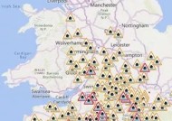 英国洪水预警地图显示，28个地方的英国人被告知“立即行动”